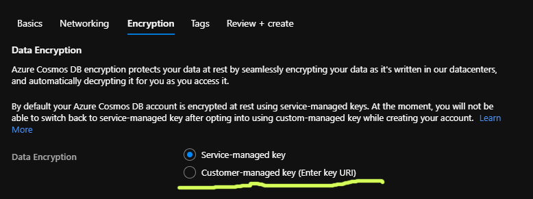 customer managed keys