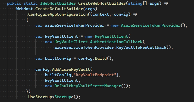 azure key vault config provider